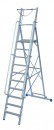 KRAUSE Stabilo drabina z platformą i barierkami 10 stopni + rolki